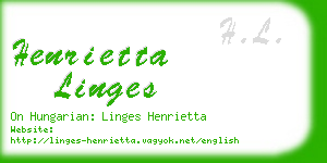 henrietta linges business card